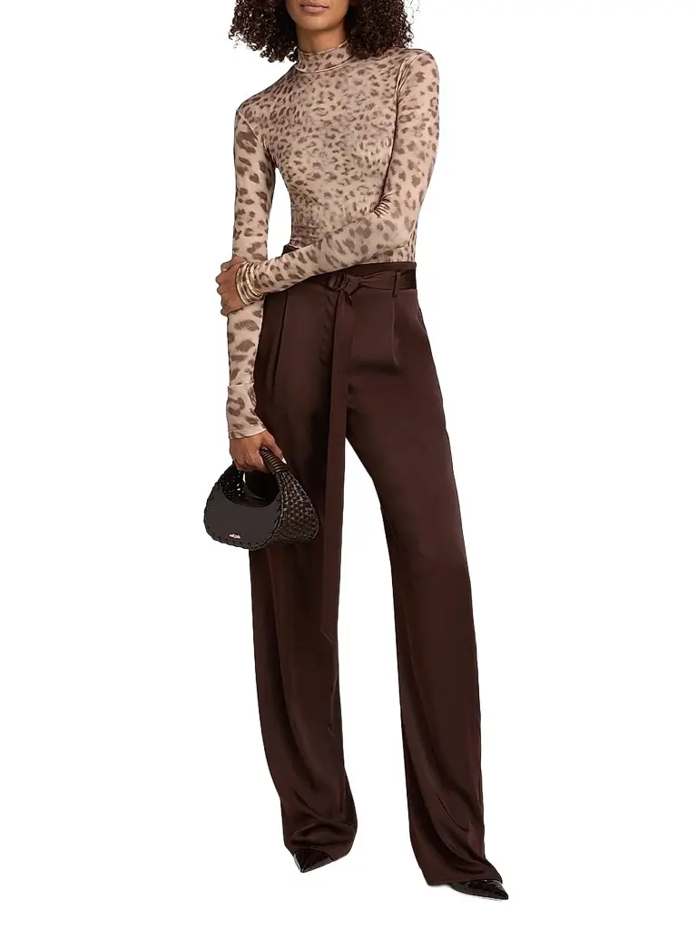 Lapointe Women's Leopard-Print Jersey Bodysuit | Thumbnail 2