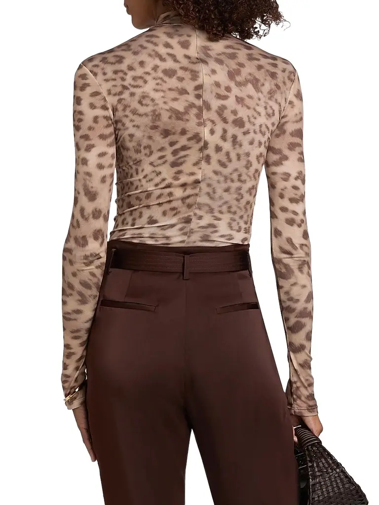 Lapointe Women's Leopard-Print Jersey Bodysuit | Thumbnail 5