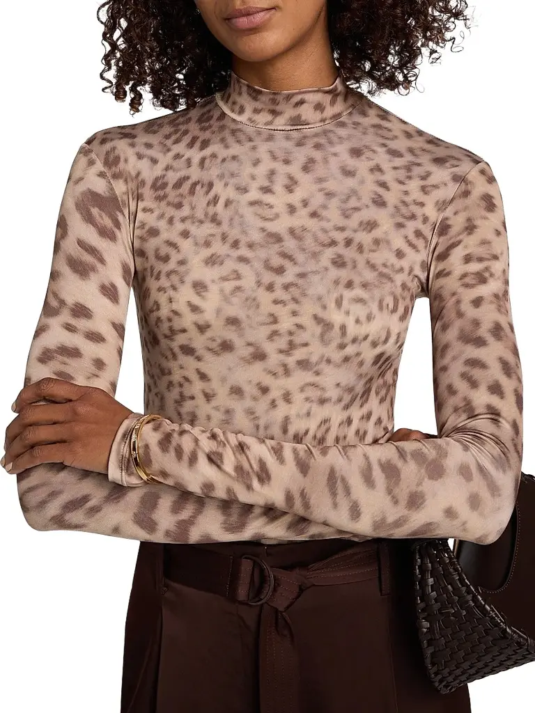 Lapointe Women's Leopard-Print Jersey Bodysuit | Thumbnail 7