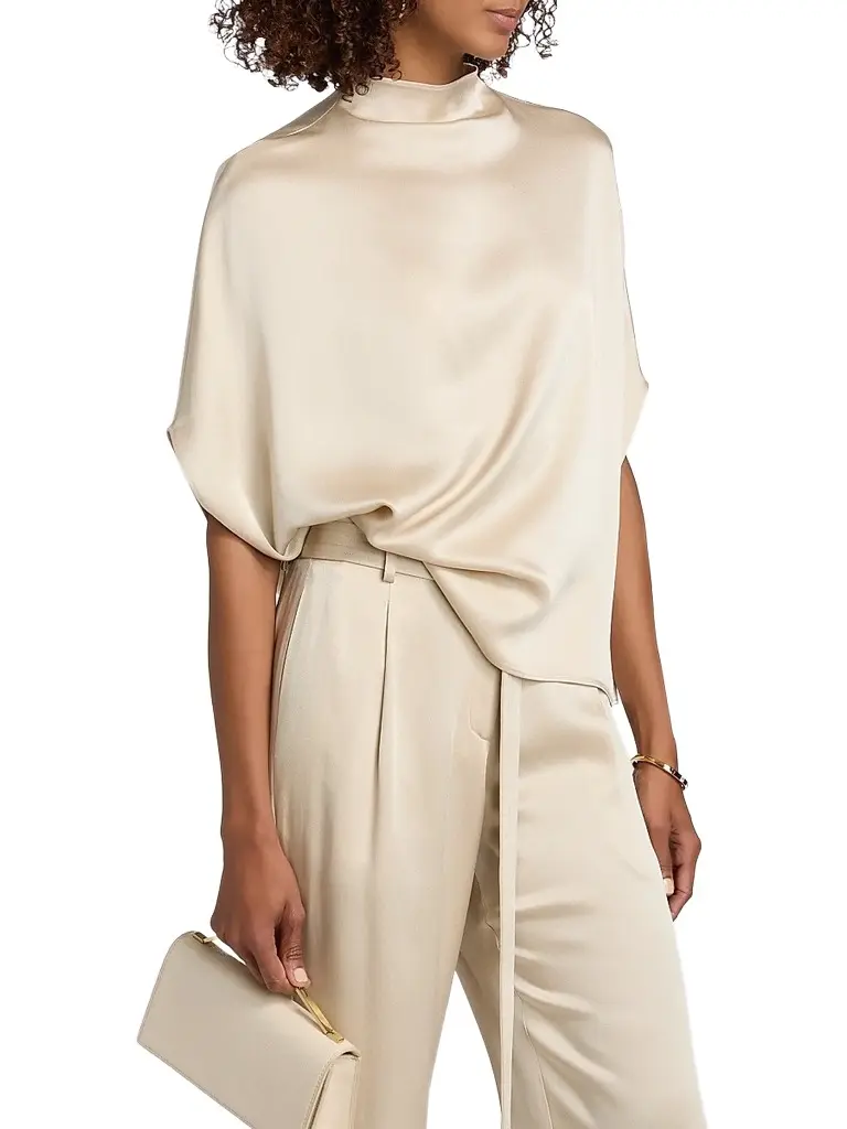 Lapointe Women's Satin Cape T-Shirt | Thumbnail 4 Lapointe Women's Satin Cape T-Shirt | Thumbnail 4