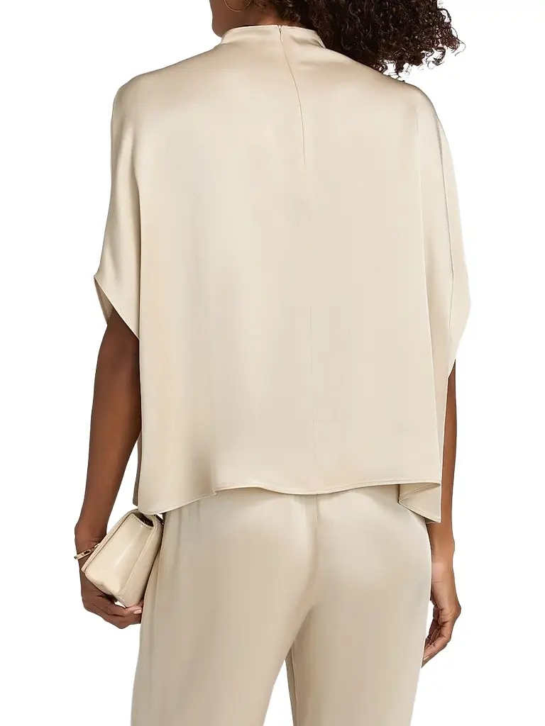 Lapointe Women's Satin Cape T-Shirt | Thumbnail 5 Lapointe Women's Satin Cape T-Shirt | Thumbnail 5