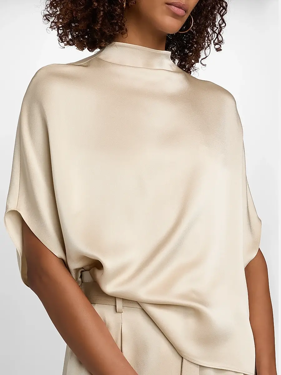 Lapointe Women's Satin Cape T-Shirt | Thumbnail 6 Lapointe Women's Satin Cape T-Shirt | Thumbnail 6