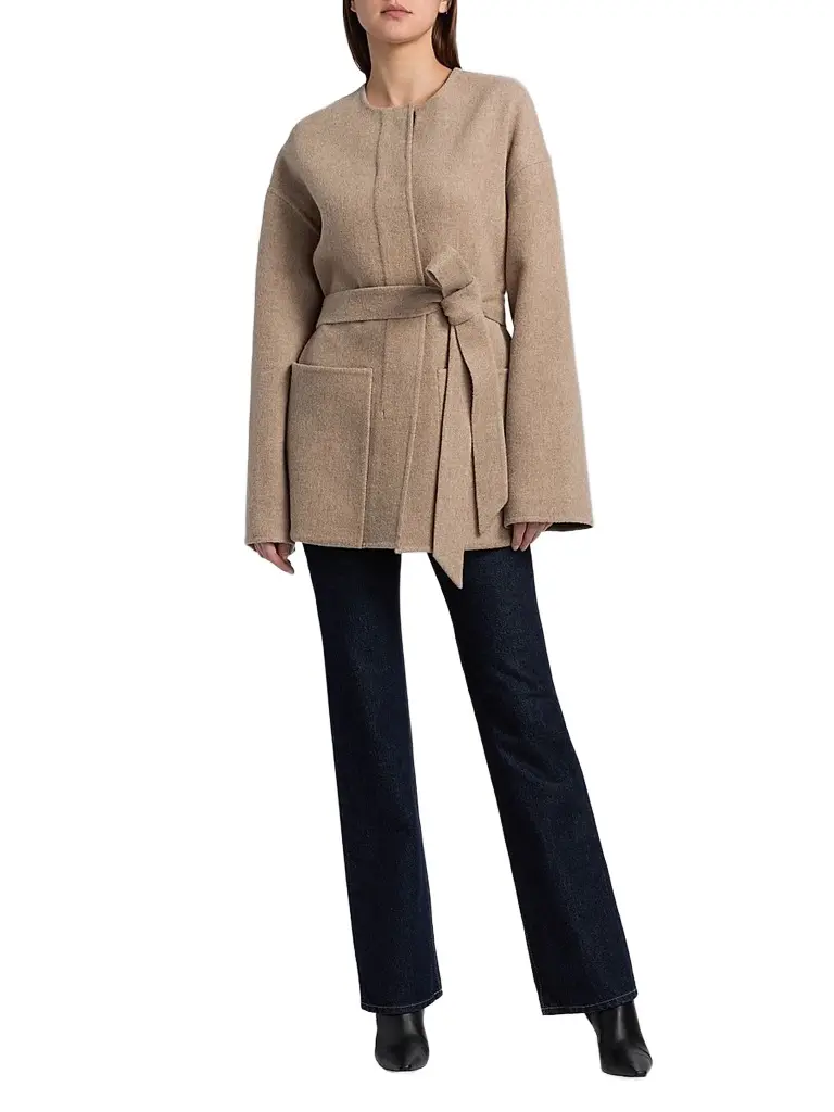 Co Women's Belted Wool-Cashmere Jacket | Thumbnail 2 Co Women's Belted Wool-Cashmere Jacket | Thumbnail 2