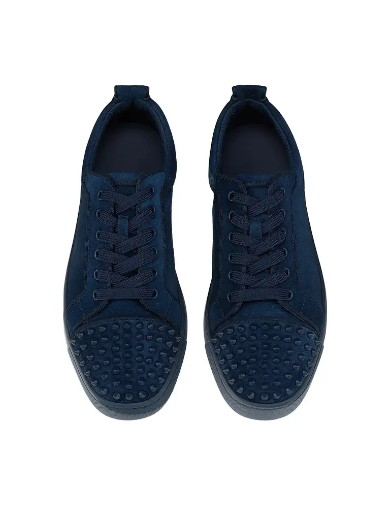Christian Louboutin Men's Louis Jr Spikes Canopy Suede Sneakers | Thumbnail 4 Christian Louboutin Men's Louis Jr Spikes Canopy Suede Sneakers | Thumbnail 4