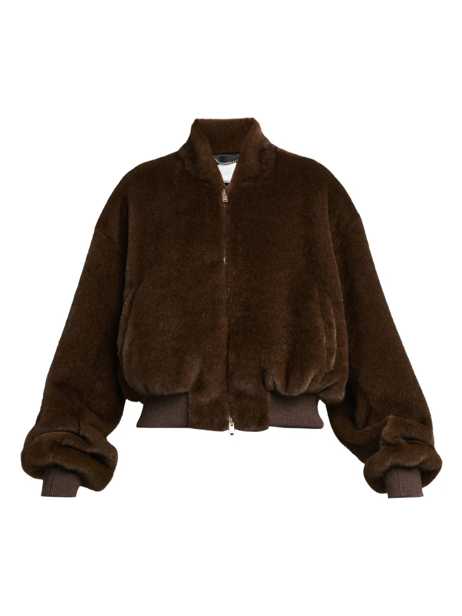 Women's Plush Faux-Fur Bomber Jacket Women's Plush Faux-Fur Bomber Jacket