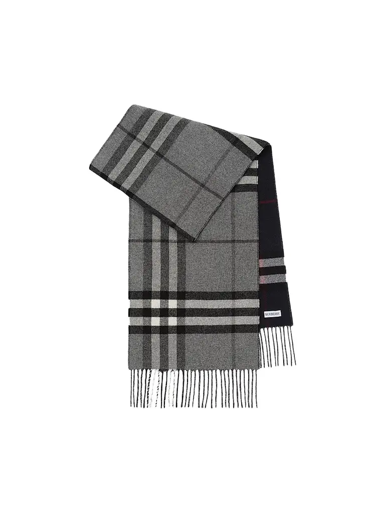 Burberry Men's Reversible Check Cashmere Scarf | Image 1 Burberry Men's Reversible Check Cashmere Scarf | Image 1