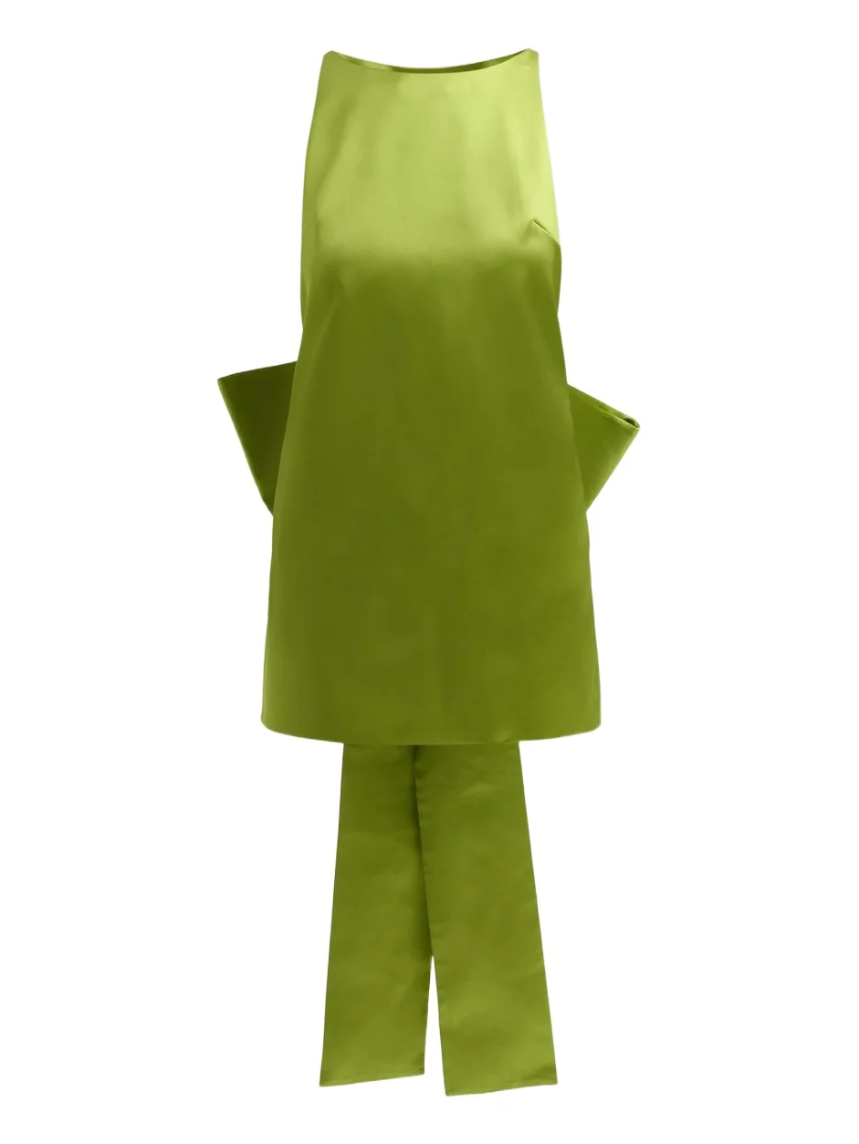 Women's Satin Bow Mini Dress Women's Satin Bow Mini Dress