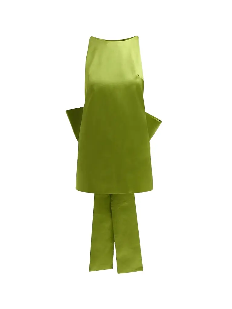 Women's Satin Bow Mini Dress Women's Satin Bow Mini Dress