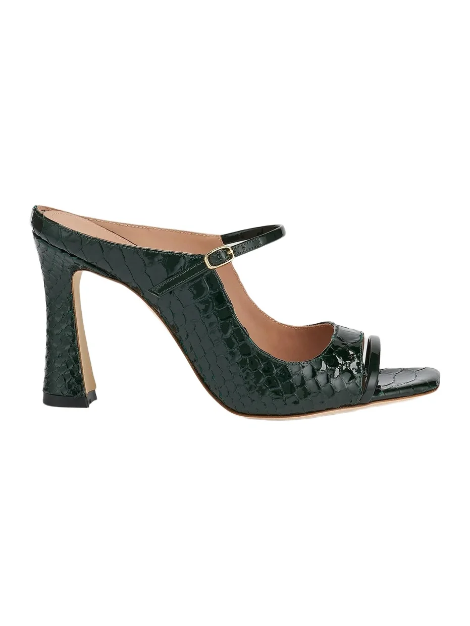 Women's Rania 90MM Croc-Embossed Leather Sandals Women's Rania 90MM Croc-Embossed Leather Sandals