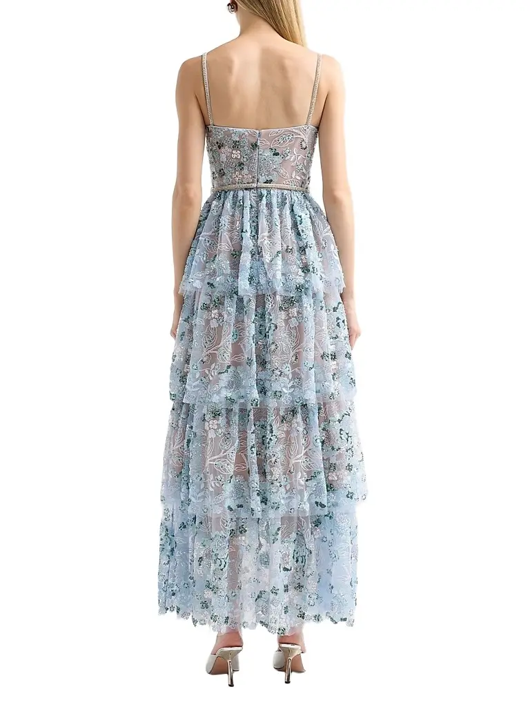 Self-Portrait Women's Sequin Embellished Tiered Maxi Dress | Thumbnail 3 Self-Portrait Women's Sequin Embellished Tiered Maxi Dress | Thumbnail 3