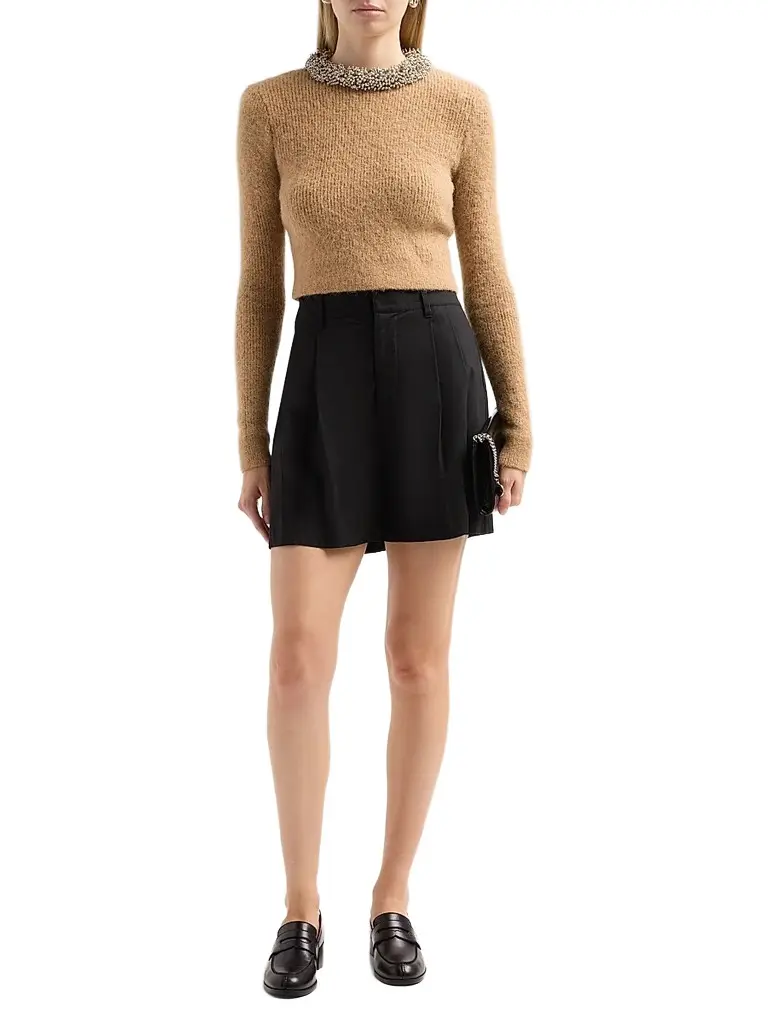 Self-Portrait Women's Beaded-Trim Knit Sweater | Thumbnail 2 Self-Portrait Women's Beaded-Trim Knit Sweater | Thumbnail 2