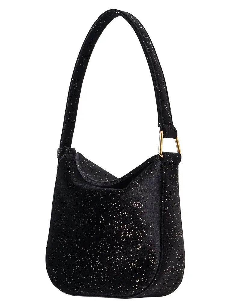 Akris Women's Anna Mini Speckled Velvet Hobo Bag | Thumbnail 6 Akris Women's Anna Mini Speckled Velvet Hobo Bag | Thumbnail 6