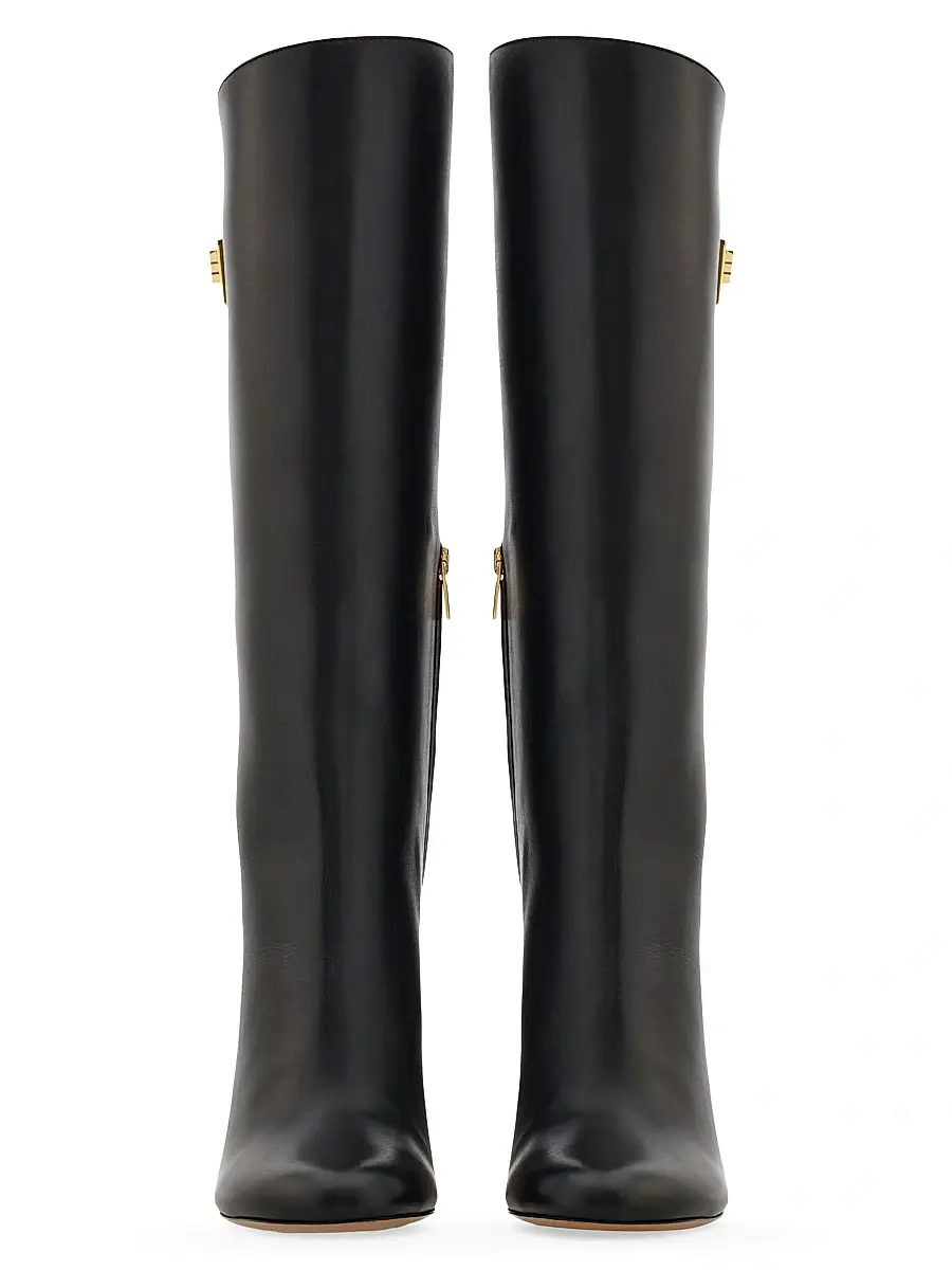 Ferragamo Women's Elli 70MM Hug Buckle-Detail Leather Boots | Thumbnail 3 Ferragamo Women's Elli 70MM Hug Buckle-Detail Leather Boots | Thumbnail 3