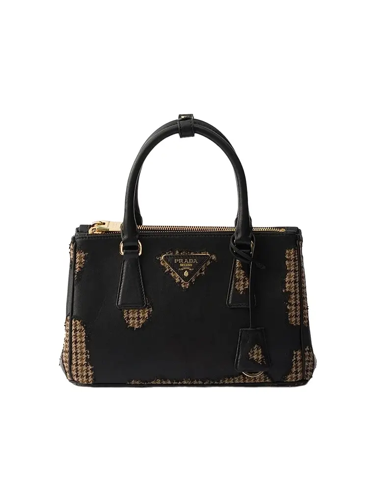 Prada Women's Galleria Large Nappa Leather and Wool Top Handle Bag | Image 1 Prada Women's Galleria Large Nappa Leather and Wool Top Handle Bag | Image 1