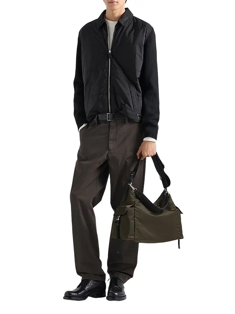 Prada Men's Explore Re-Nylon and Leather Bag - Green | Thumbnail 2 Prada Men's Explore Re-Nylon and Leather Bag - Green | Thumbnail 2