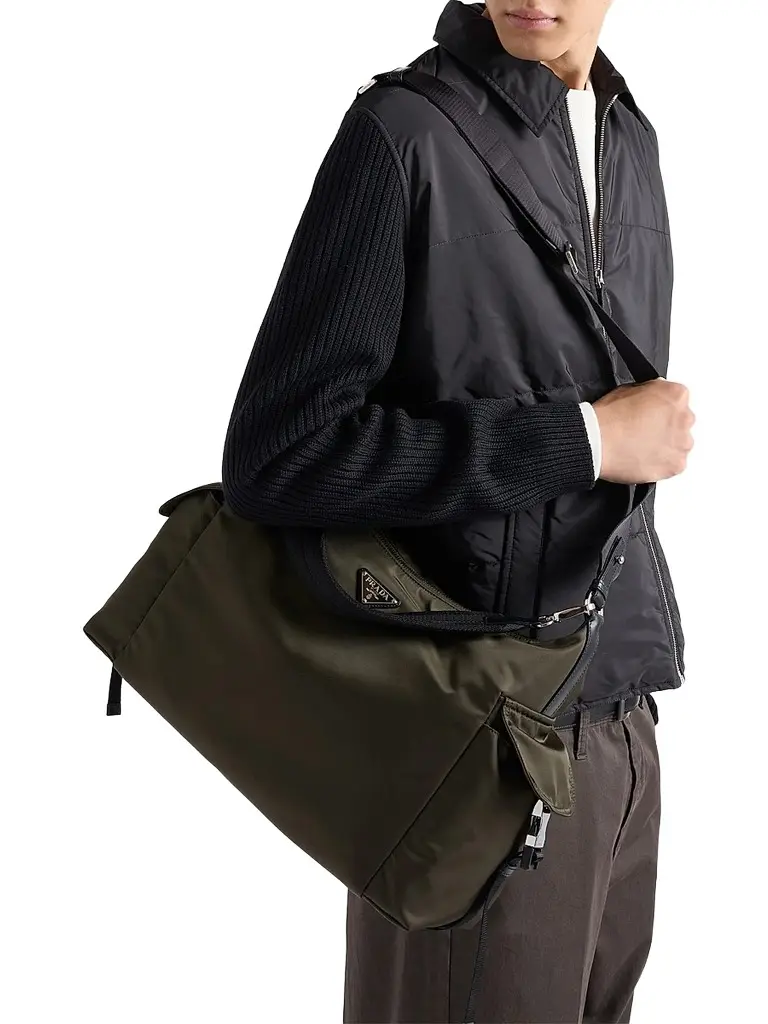 Prada Men's Explore Re-Nylon and Leather Bag - Green | Thumbnail 3 Prada Men's Explore Re-Nylon and Leather Bag - Green | Thumbnail 3