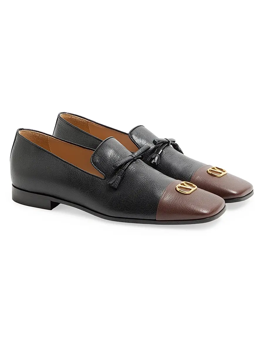 Valentino Men's Babouchoes Kidskin Loafers | Thumbnail 2