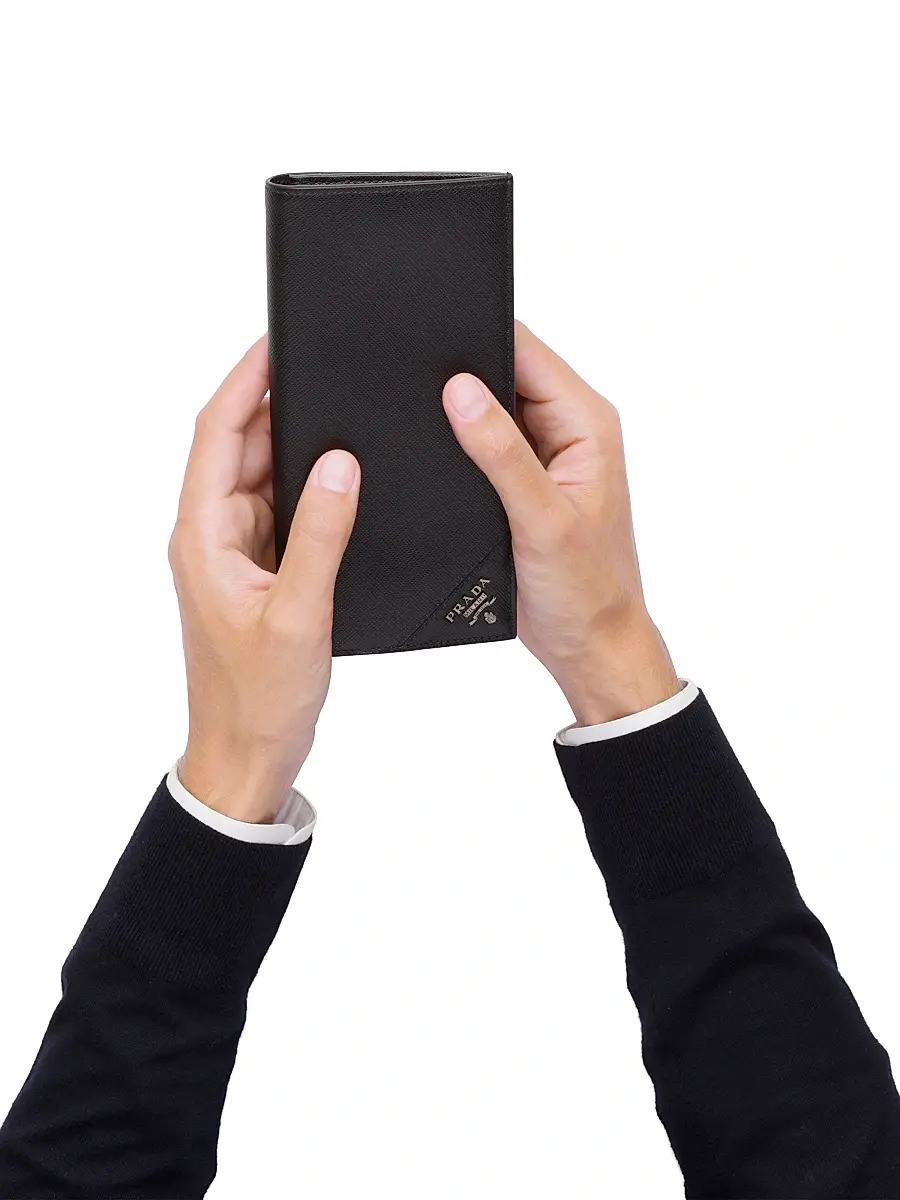 Prada Men's Large Saffiano Leather Wallet | Thumbnail 6 Prada Men's Large Saffiano Leather Wallet | Thumbnail 6