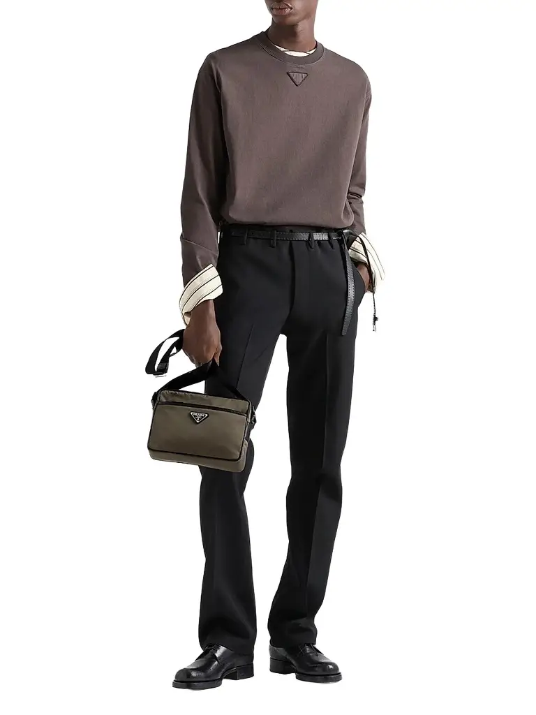 Prada Men's Re-Nylon and Saffiano Shoulder Bag | Thumbnail 2 Prada Men's Re-Nylon and Saffiano Shoulder Bag | Thumbnail 2
