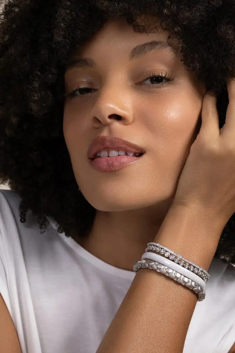 ROBERTO DEMEGLIO Diamond Stretch Bezel Tennis Bracelet | Thumbnail 4