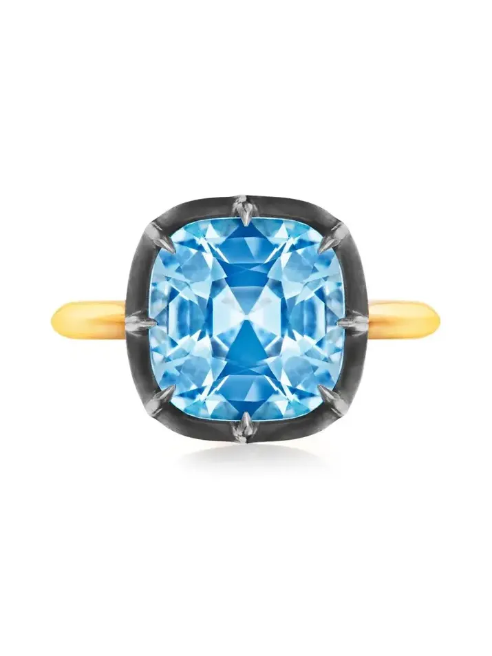Fred Leighton Blue Topaz Collet Ring