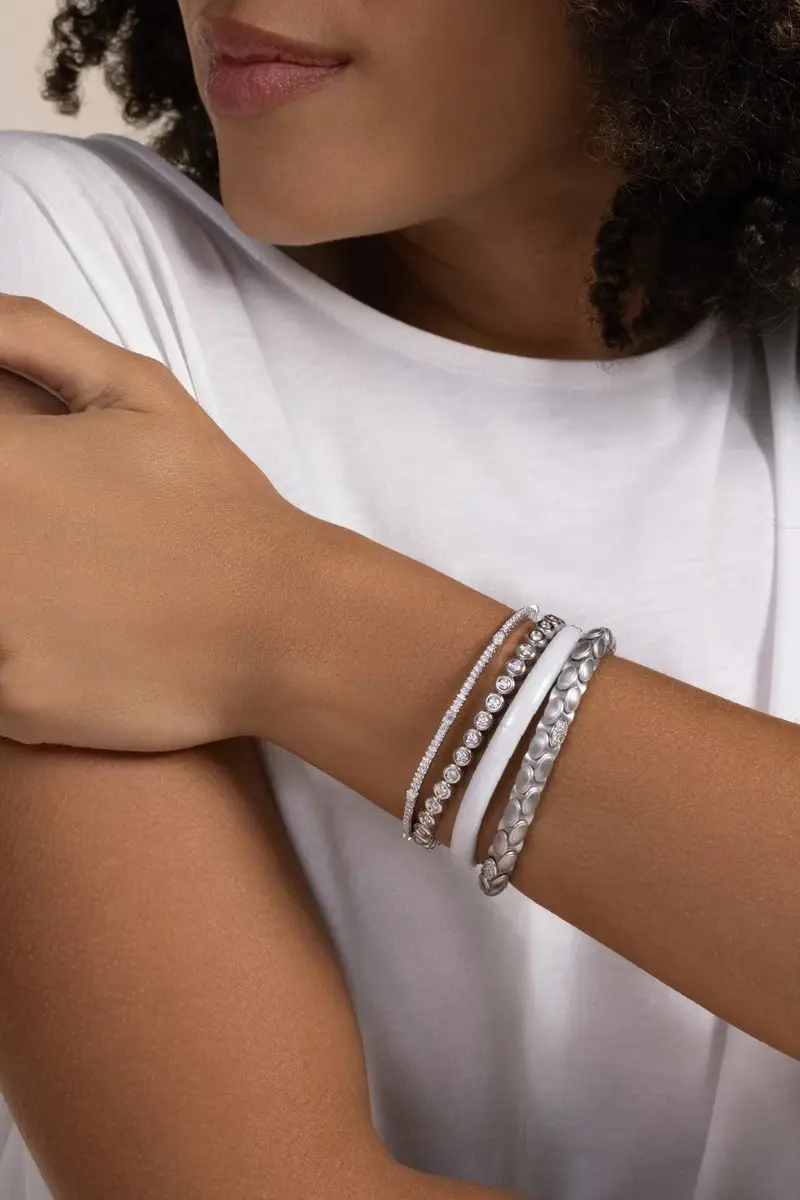 ROBERTO DEMEGLIO Diamond Multishaped Stretch Tennis Bracelet | Thumbnail 2