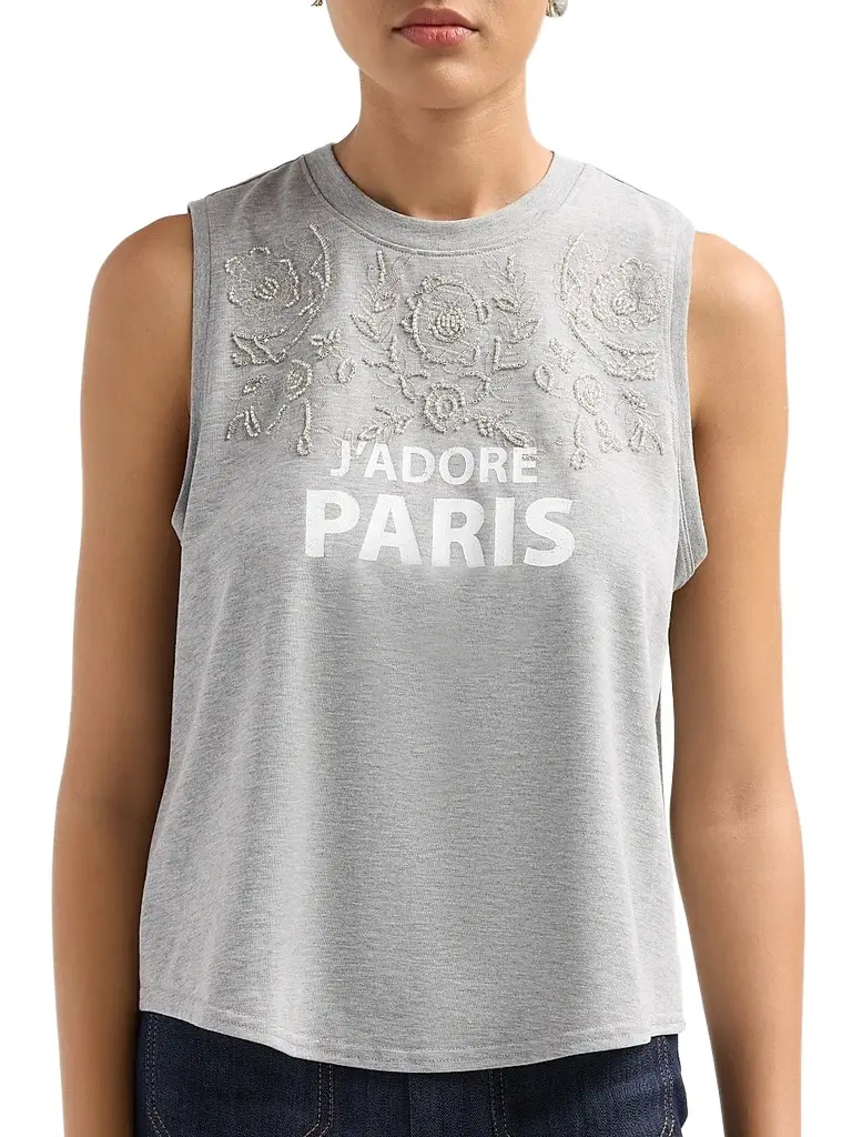 Cinq à Sept Women's Sibylle Embellished Printed Cotton-Blend Top | Thumbnail 5 Cinq à Sept Women's Sibylle Embellished Printed Cotton-Blend Top | Thumbnail 5