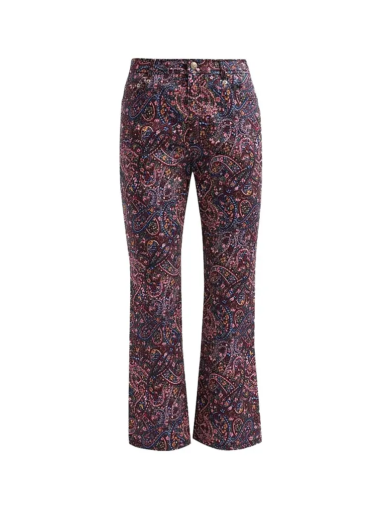 Cinq à Sept Women's Paisley Denim Stevie Jeans - Black Multi | Image 1 Cinq à Sept Women's Paisley Denim Stevie Jeans - Black Multi | Image 1