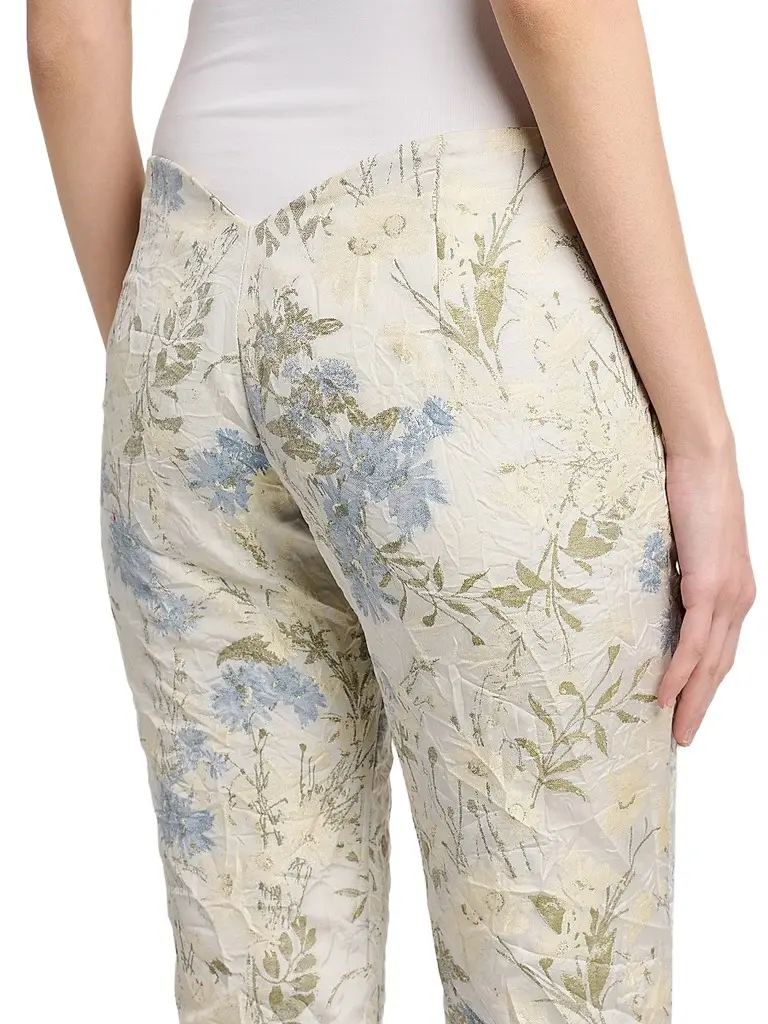 Alexander McQueen Women's Bumster Floral Jaquard Trousers | Thumbnail 5 Alexander McQueen Women's Bumster Floral Jaquard Trousers | Thumbnail 5