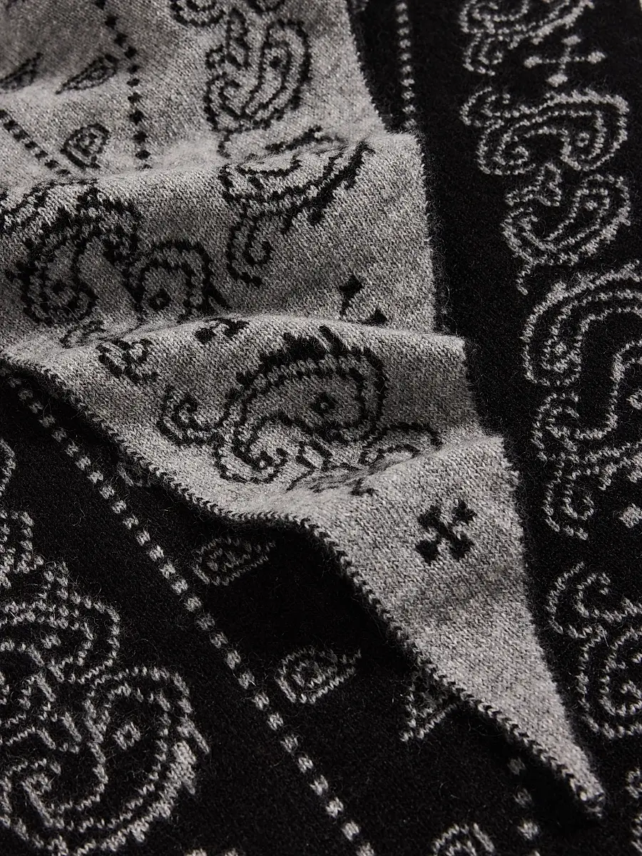 Guest In Residence Women's Cashmere Paisley Triangle Bandana | Thumbnail 2 Guest In Residence Women's Cashmere Paisley Triangle Bandana | Thumbnail 2