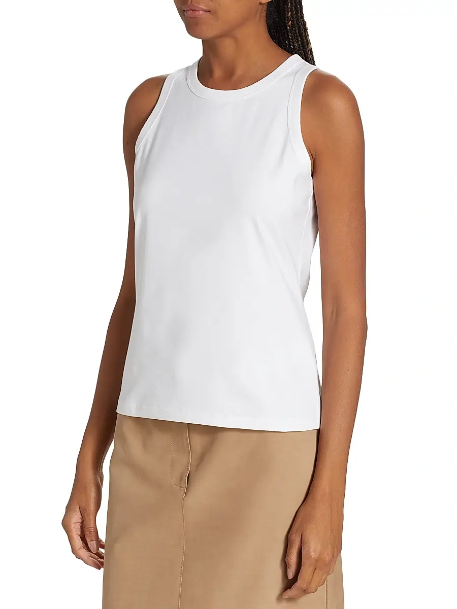 Lafayette 148 New York Women's Cotton Racerback Tank | Thumbnail 4 Lafayette 148 New York Women's Cotton Racerback Tank | Thumbnail 4