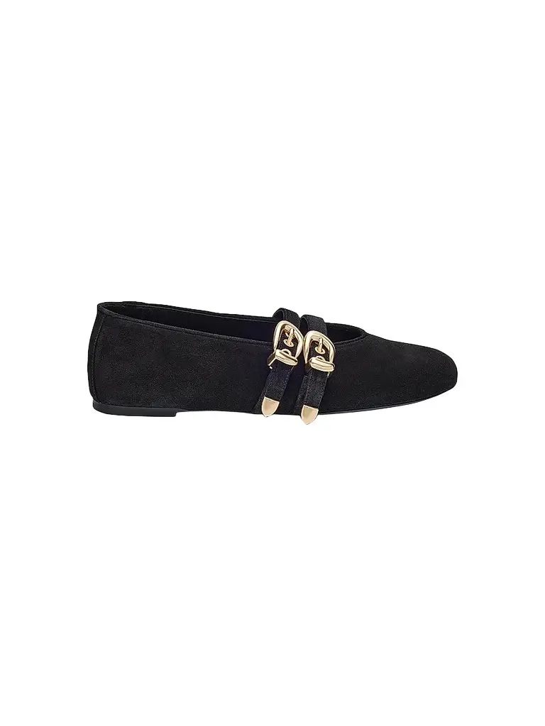 Stuart Weitzman Women's Maven Suede Mary Janes - Black | Image 1 Stuart Weitzman Women's Maven Suede Mary Janes - Black | Image 1