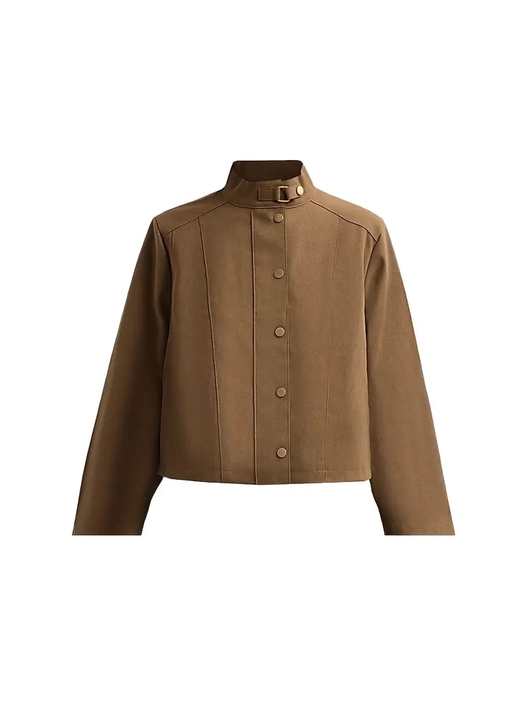 Design History Women's Gale Seamed Zip-Front Jacket - Dark Olive | Image 1 Design History Women's Gale Seamed Zip-Front Jacket - Dark Olive | Image 1