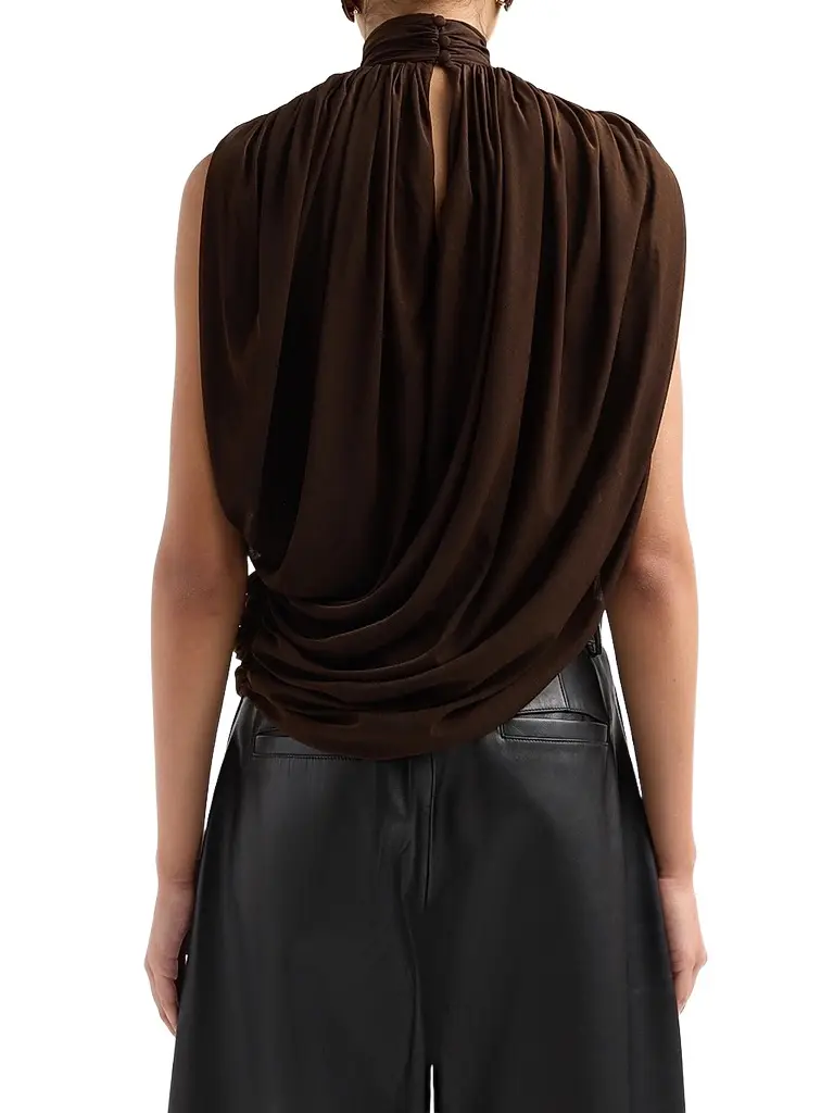Ronny Kobo Women's Sav Draped Mock Turtleneck Top | Thumbnail 3 Ronny Kobo Women's Sav Draped Mock Turtleneck Top | Thumbnail 3
