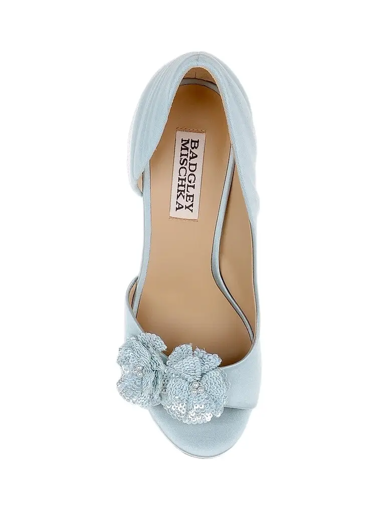BADGLEY MISCHKA Women's Yana 90MM Embellished Satin D'Orsay Pumps | Thumbnail 4 BADGLEY MISCHKA Women's Yana 90MM Embellished Satin D'Orsay Pumps | Thumbnail 4