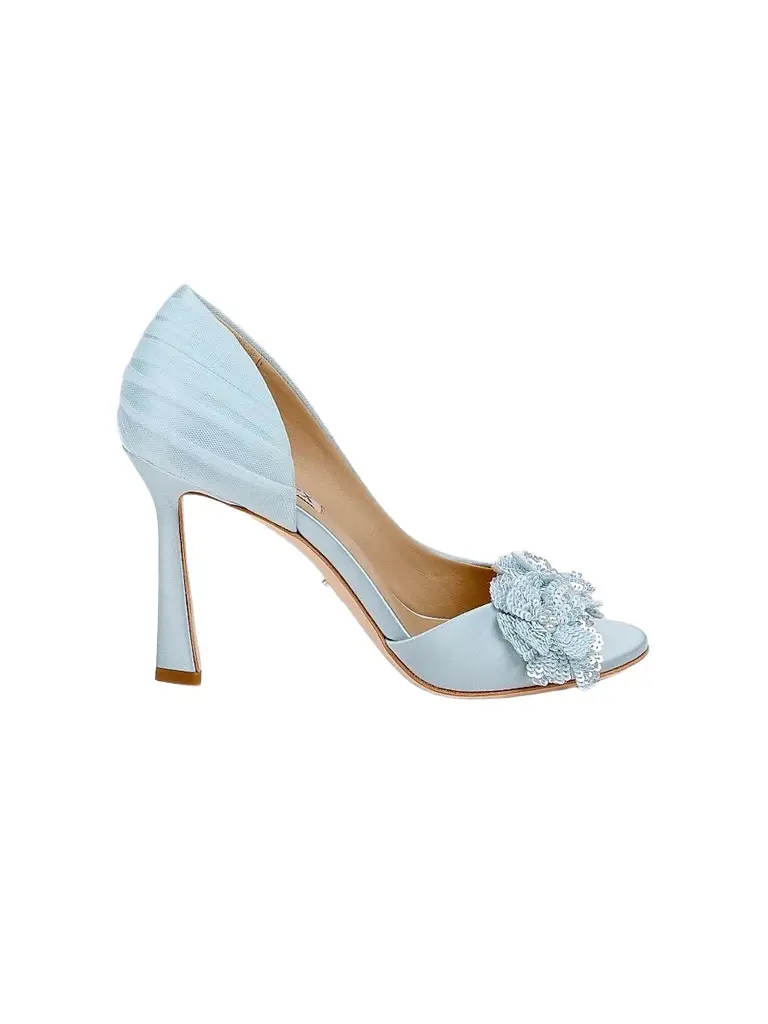 BADGLEY MISCHKA Women's Yana 90MM Embellished Satin D'Orsay Pumps