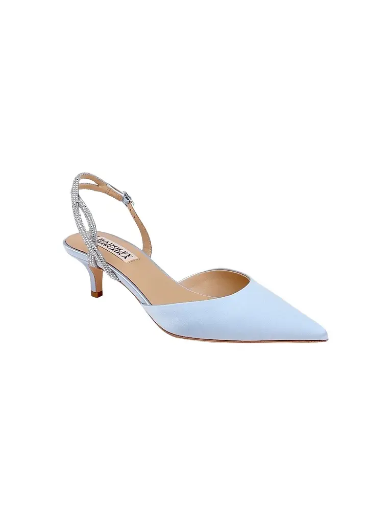 BADGLEY MISCHKA Women's Yulianna 45MM Satin Slingback Pumps | Thumbnail 2 BADGLEY MISCHKA Women's Yulianna 45MM Satin Slingback Pumps | Thumbnail 2