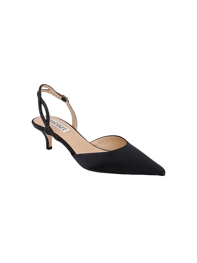 BADGLEY MISCHKA Women's Yulianna 45MM Satin Slingback Pumps | Thumbnail 2 BADGLEY MISCHKA Women's Yulianna 45MM Satin Slingback Pumps | Thumbnail 2