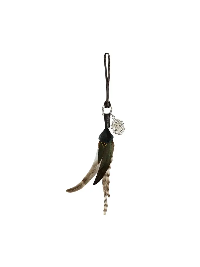 Ralph Lauren Collection Women's Leather & Feather Bag Charm | Thumbnail 3