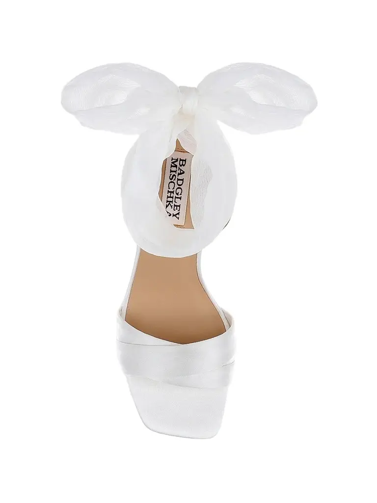 BADGLEY MISCHKA Women's Yanis 75MM Satin Ankle-Wrap Sandals | Thumbnail 4 BADGLEY MISCHKA Women's Yanis 75MM Satin Ankle-Wrap Sandals | Thumbnail 4