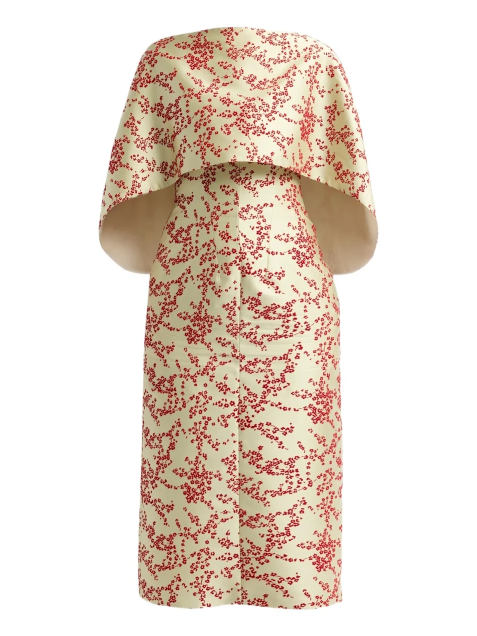 Women's Radzmir Floral Flocked Capelet Midi Cocktail Dress