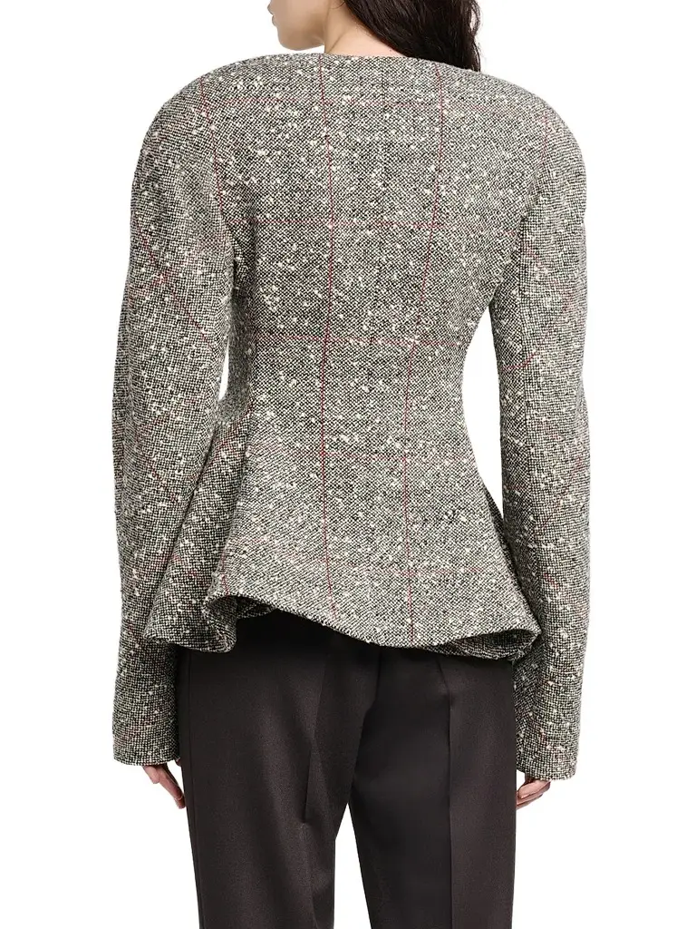 Stella McCartney Women's Speckled Peplum Jacket | Thumbnail 3 Stella McCartney Women's Speckled Peplum Jacket | Thumbnail 3
