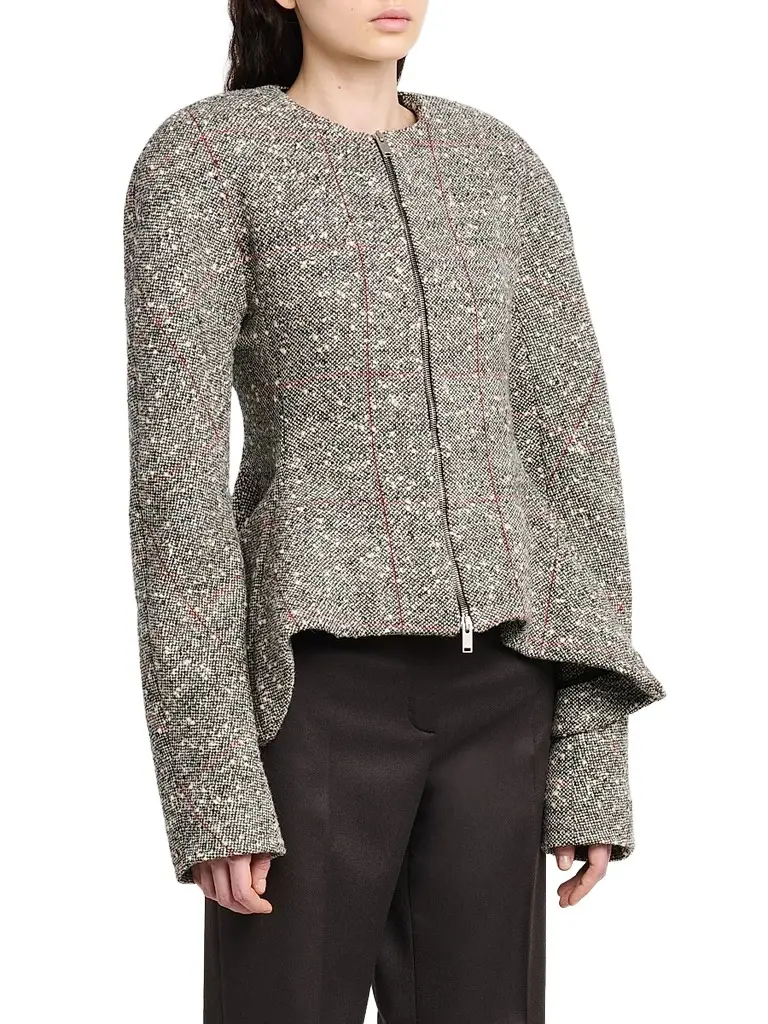 Stella McCartney Women's Speckled Peplum Jacket | Thumbnail 4 Stella McCartney Women's Speckled Peplum Jacket | Thumbnail 4