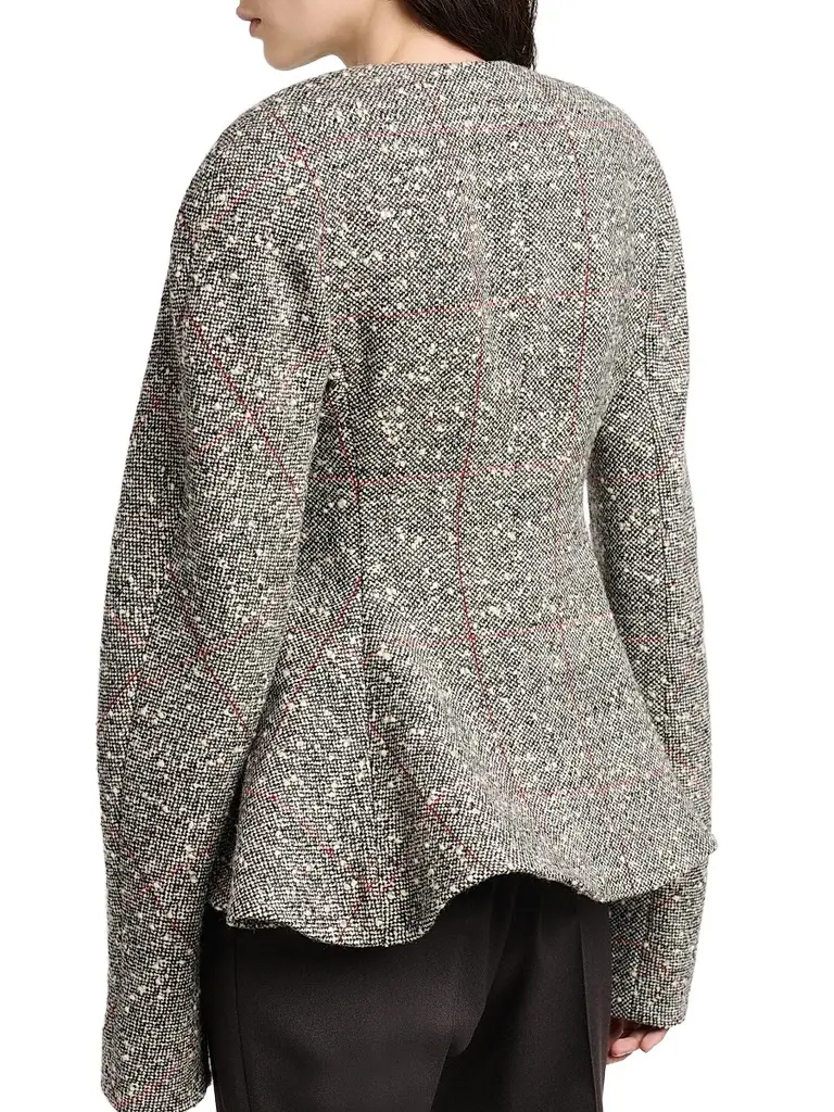 Stella McCartney Women's Speckled Peplum Jacket | Thumbnail 5 Stella McCartney Women's Speckled Peplum Jacket | Thumbnail 5