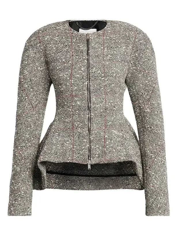 Women's Speckled Peplum Jacket