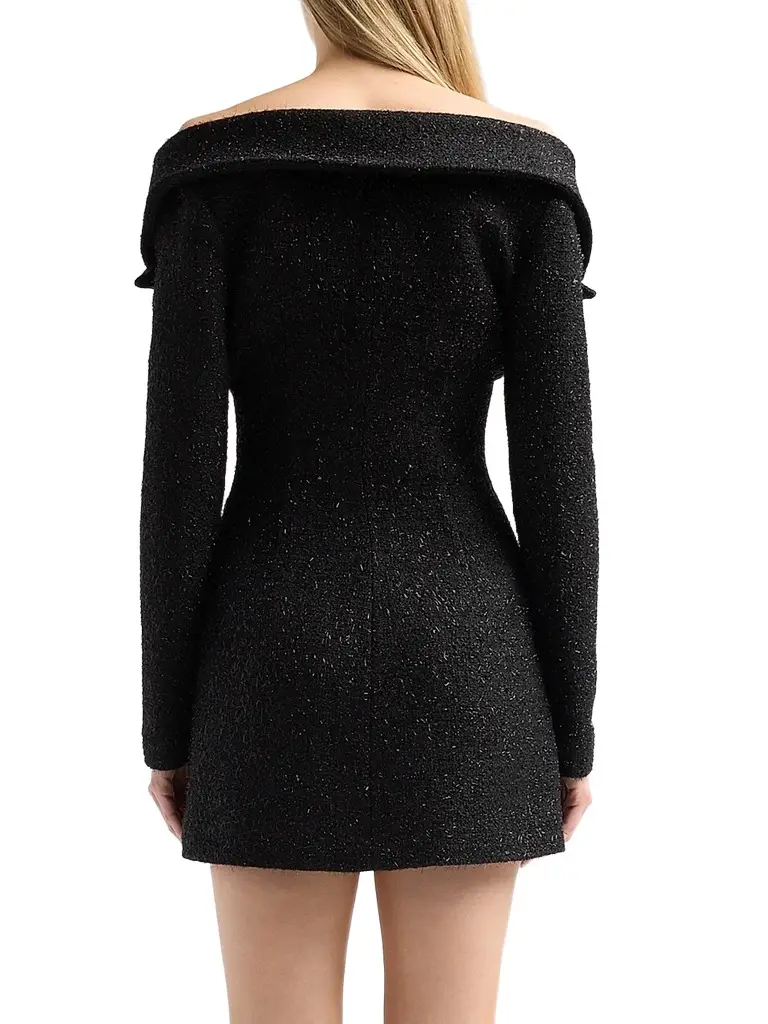 Self-Portrait Women's Metallic Boucle Mini Dress | Thumbnail 3 Self-Portrait Women's Metallic Boucle Mini Dress | Thumbnail 3