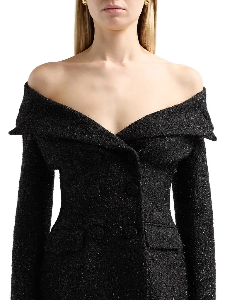 Self-Portrait Women's Metallic Boucle Mini Dress | Thumbnail 5 Self-Portrait Women's Metallic Boucle Mini Dress | Thumbnail 5