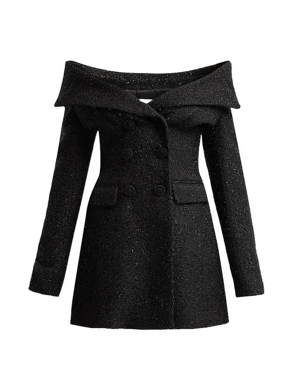 Women's Metallic Boucle Mini Dress