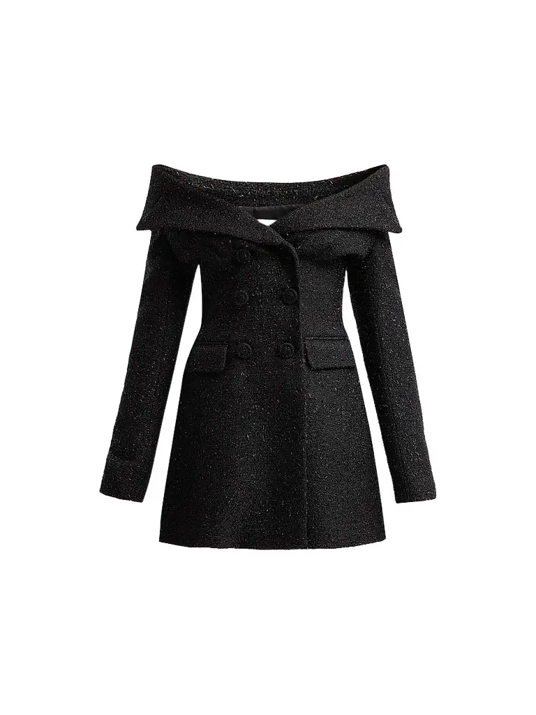 Women's Metallic Boucle Mini Dress Women's Metallic Boucle Mini Dress