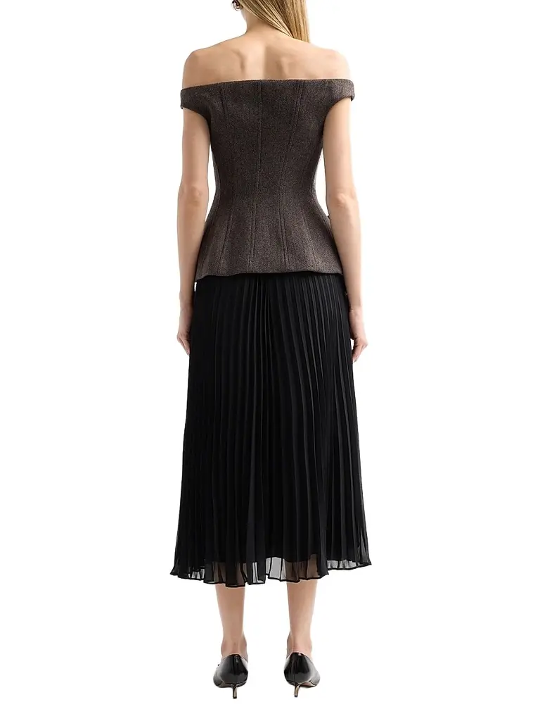 Self-Portrait Women's Off-the-Shoulder Chiffon Midi Dress | Thumbnail 3 Self-Portrait Women's Off-the-Shoulder Chiffon Midi Dress | Thumbnail 3